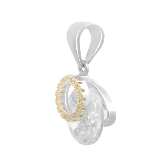 Серебряная подвеска с фианитами