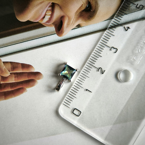Серебряная подвеска с мистик топазом 0.473ct