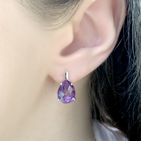 Серебряные серьги с александритом 9.069ct