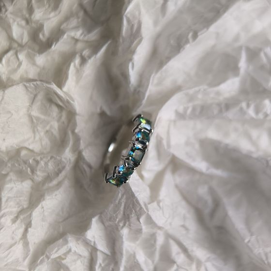 Серебряное кольцо с мистик топазом 1.192ct