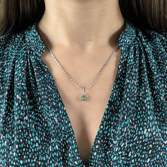 Серебряная подвеска с мистик топазом 0.555ct