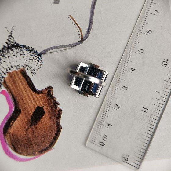 Серебряное кольцо с сапфиром nano 6.547ct