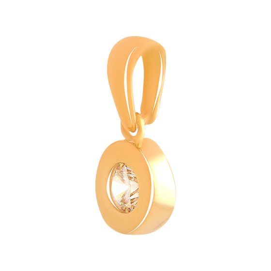 Золотая подвеска с фианитами 0.4ct