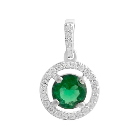 Серебряная подвеска с изумрудом nano 0.9ct