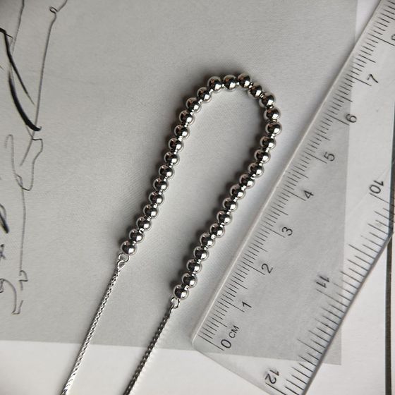 Серебряное колье без камней