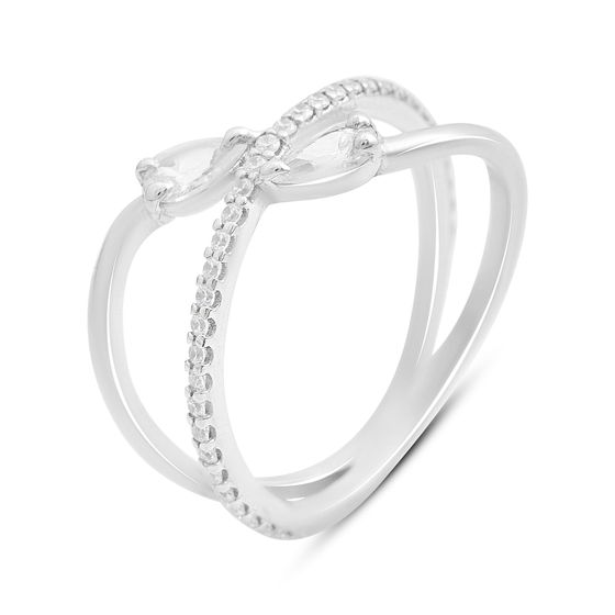 Серебряное кольцо с фианитами