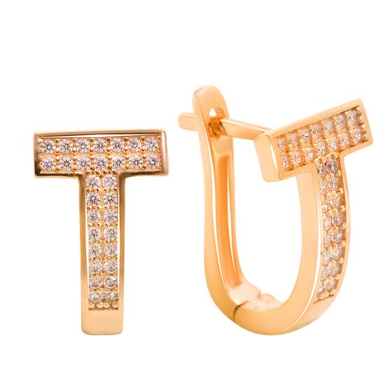 Серебряные серьги с фианитами 0.6ct