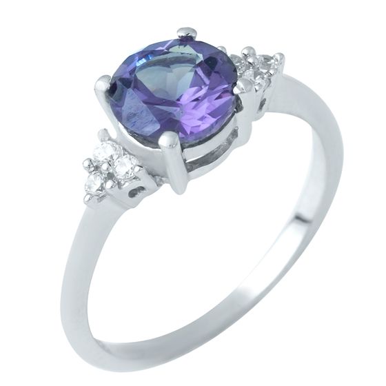 Серебряное кольцо с аметистом 1.211ct