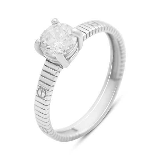 Серебряное кольцо с фианитами