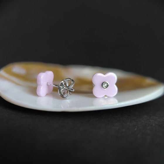 Серебряные серьги с керамикой