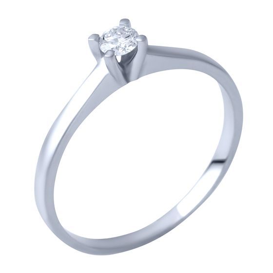 Золотое кольцо с бриллиантом 0.07ct