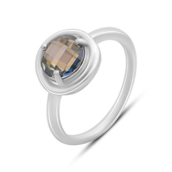 Серебряное кольцо с мистик топазом 3.5ct
