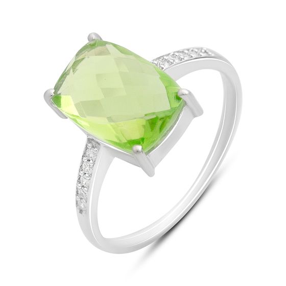 Серебряное кольцо с хризолітом 3.245ct