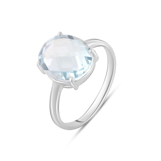 Серебряное кольцо с топазом 5.642ct