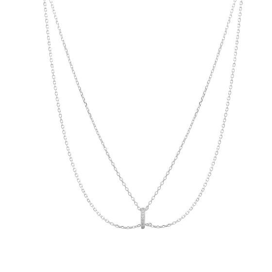 Серебряное колье с фианитами