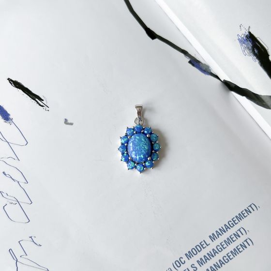 Серебряная подвеска с опалом 1.923ct