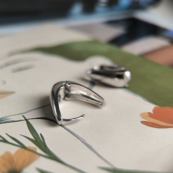 Серебряные серьги без камней