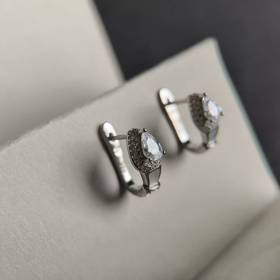 Серебряные серьги с перламутром