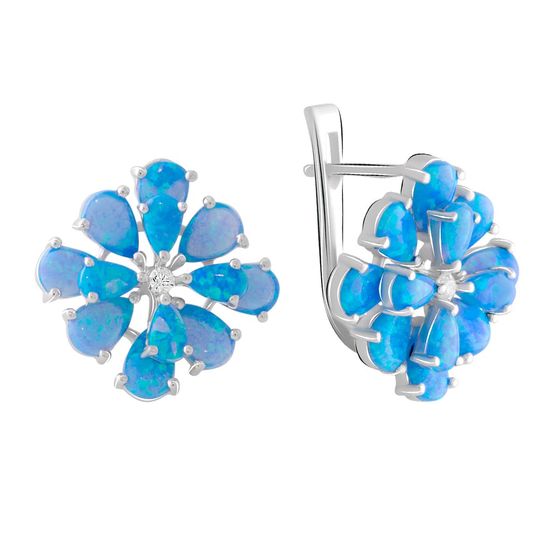 Серебряные серьги с опалом 3.953ct