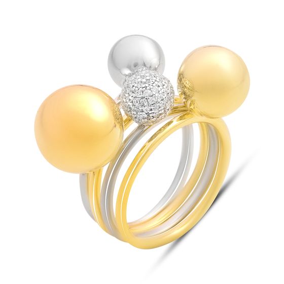 Серебряное кольцо с фианитами