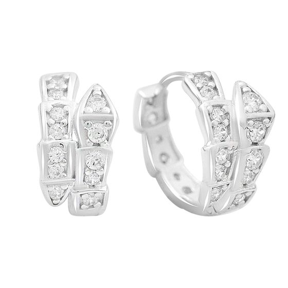 Золотые серьги с фианитами 0.38ct