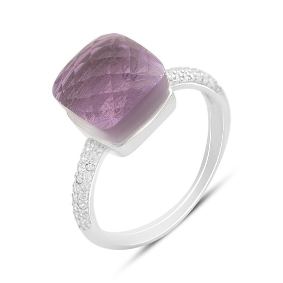 Серебряное кольцо с фианитами