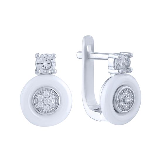 Серебряные серьги с керамикой