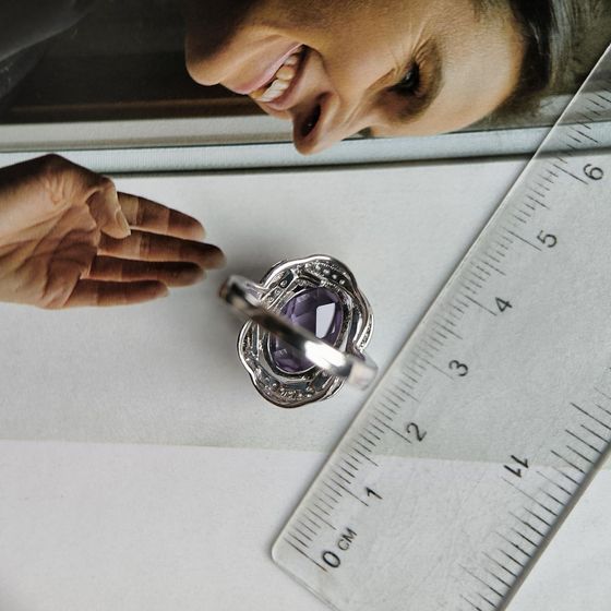 Серебряное кольцо с александритом 8.513ct