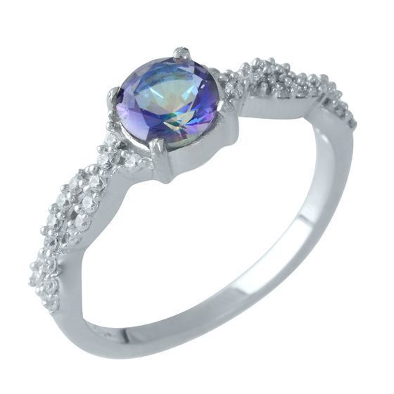 Серебряное кольцо с мистик топазом 0.874ct