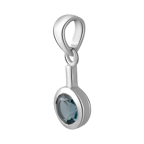 Серебряная подвеска с топазом Лондон Блю 0.642ct