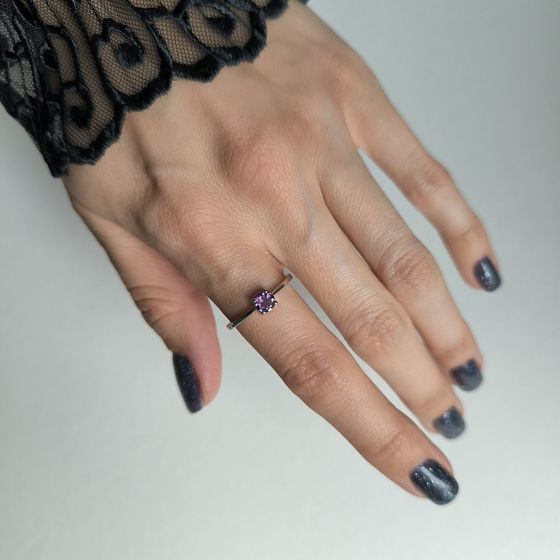 Серебряное кольцо с аметистом 0.425ct