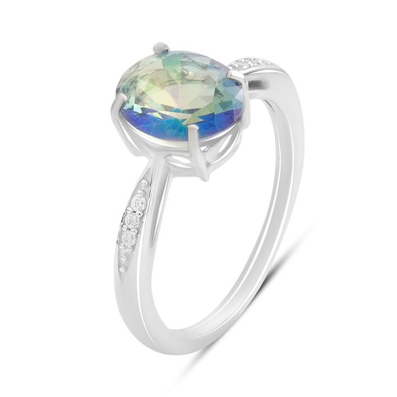 Серебряное кольцо с мистик топазом 1.823ct