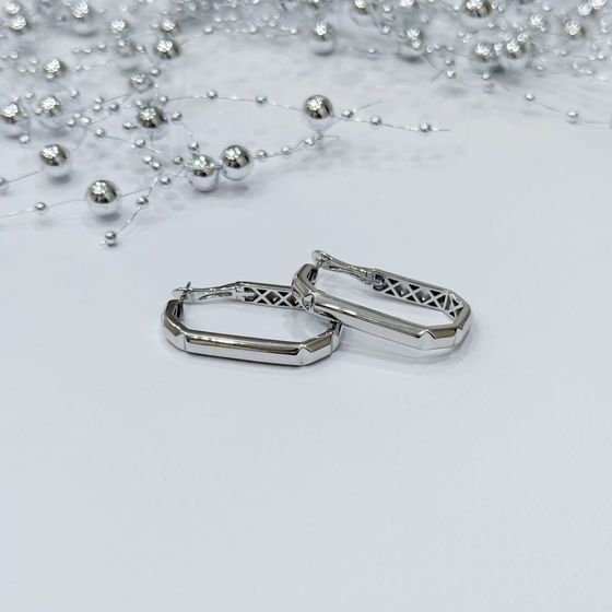 Серебряные серьги без камней