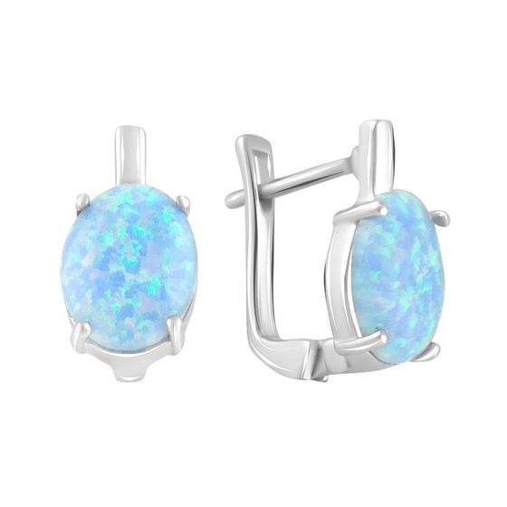 Серебряные серьги с опалом 1.875ct