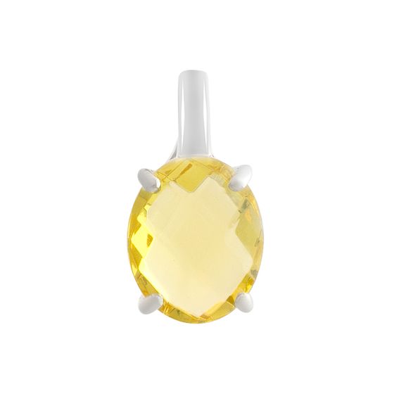 Серебряная подвеска с цитрином nano