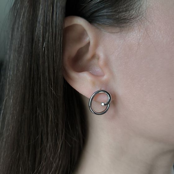 Серебряные серьги без камней