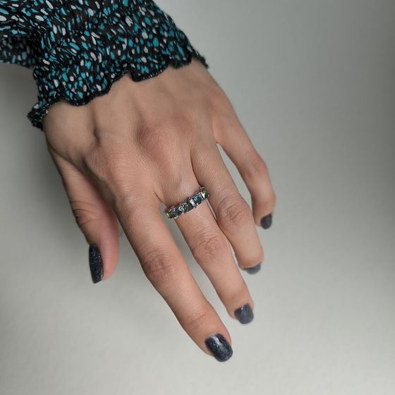 Серебряное кольцо с мистик топазом 1.112ct