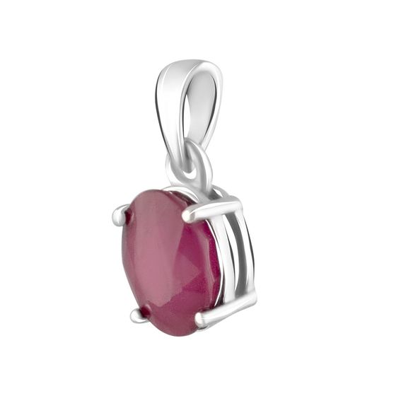Серебряная подвеска с рубином 1.823ct