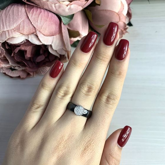 Серебряное кольцо с керамикой