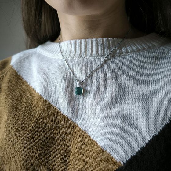 Серебряная подвеска с фианитами