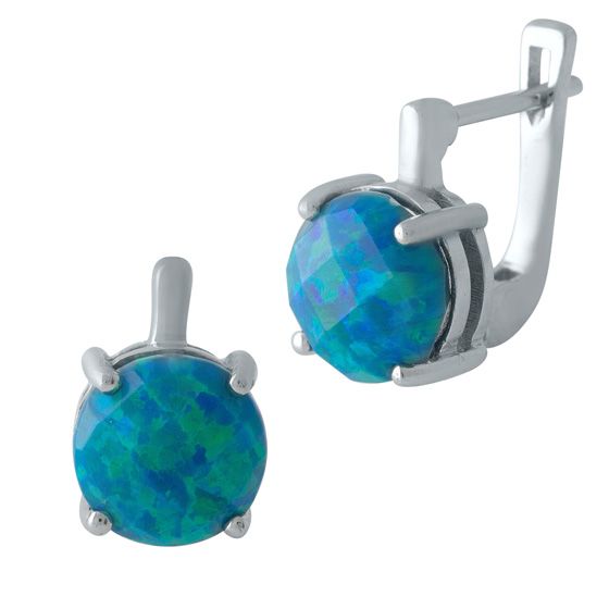 Серебряные серьги с опалом 2.3ct