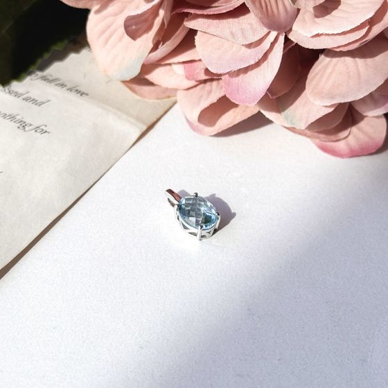 Серебряная подвеска с топазом 3.025ct