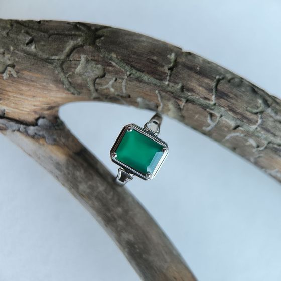 Серебряное кольцо с агатом 1.85ct