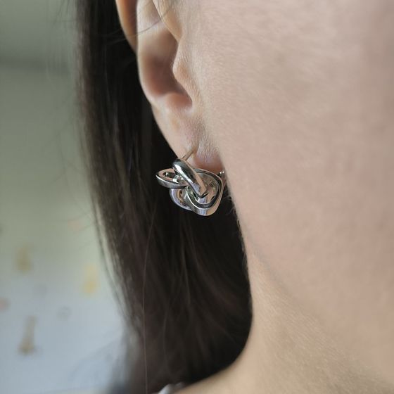 Серебряные серьги без камней