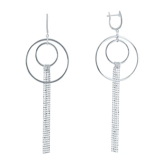 Серебряные серьги без камней