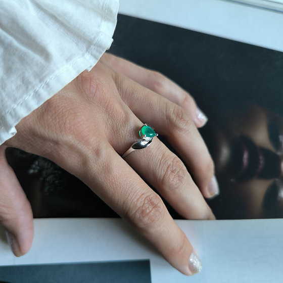 Серебряное кольцо с агатом 0.608ct
