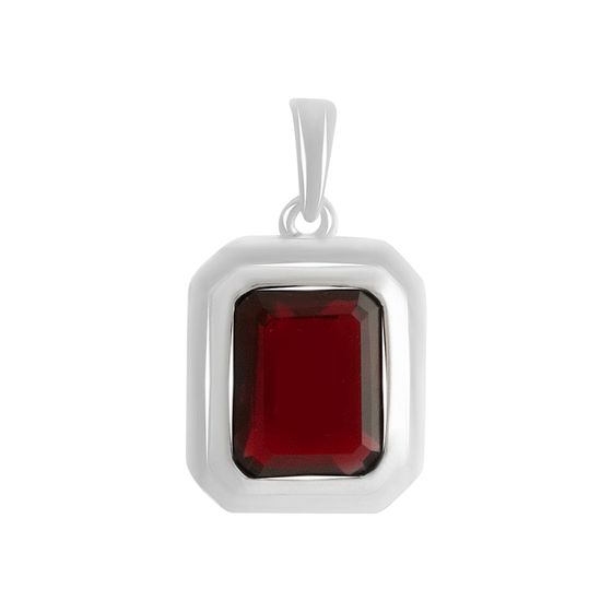 Серебряная подвеска с гранатом 3.063ct
