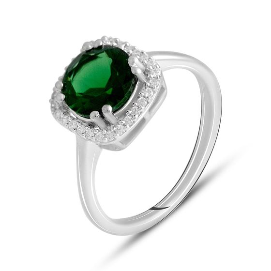 Серебряное кольцо с изумрудом nano 1.875ct