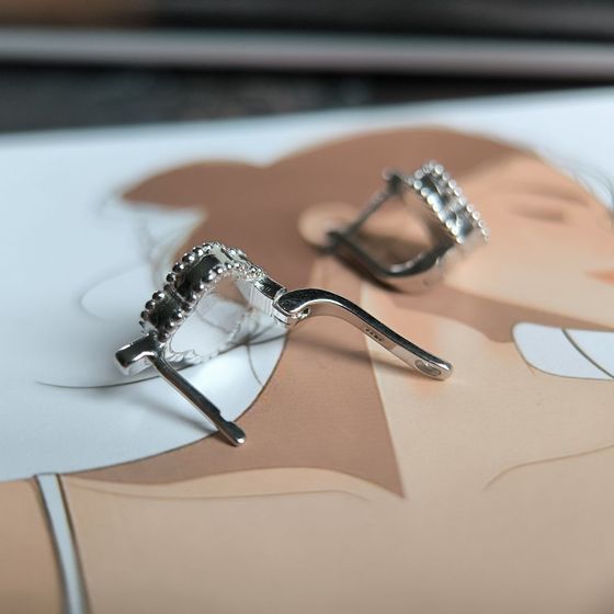 Серебряные серьги с перламутром