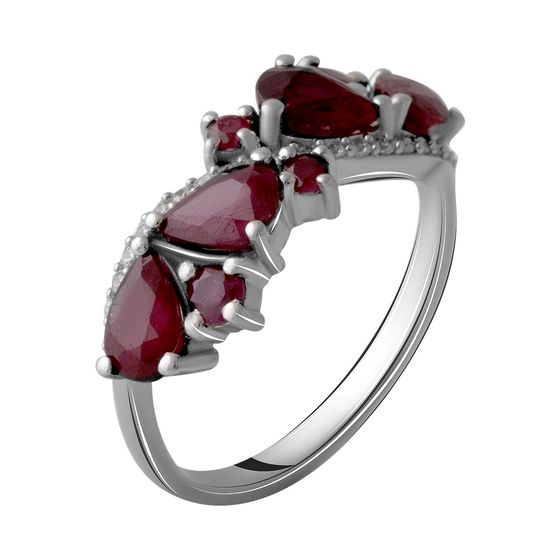 Серебряное кольцо с рубином 2.995ct